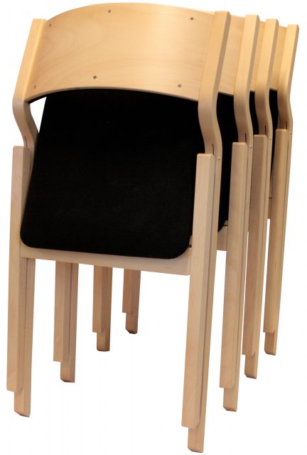 Milano klapstol med polstret sæde og ryg